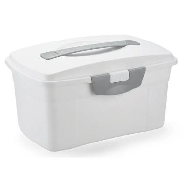 Imagem de Maleta Multiuso 1740 com Alça para Ferramentas e Acessórios em Plástico Branco Dasplast