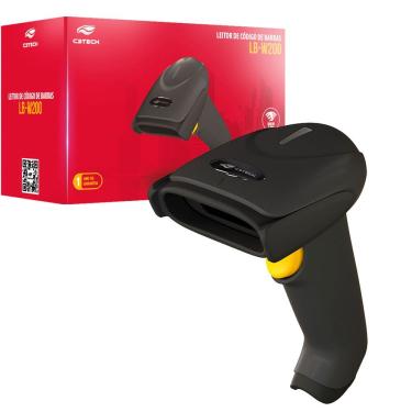 Imagem de Leitor de Código de Barras LB-W200BK V3 sem Fio 2.4G Laser 1D DANFE Boletos Preto C3tech