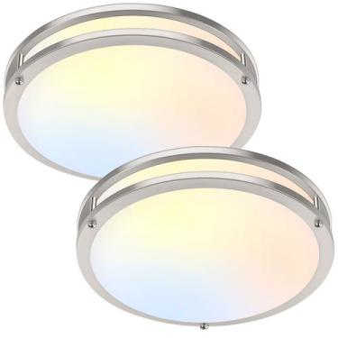 Imagem de Luminária de teto LED Brightever 36W 13" regulável 5CCT, pacote com 2