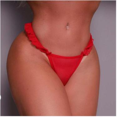 Imagem de Fio Dental Sensual Voo Com Frase Vermelho Tallyta, Me come