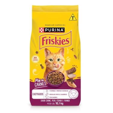 Imagem de Purina Friskies Ração Gatos Castrados Friskies Mix De Carne 10 1Kg