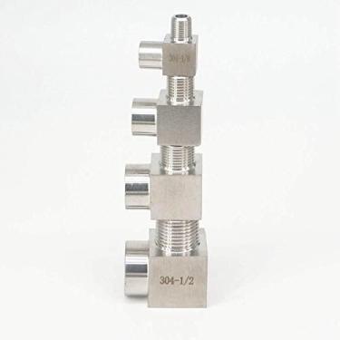 Imagem de 1/8 1/4 3/8 1/2 3/4 Fêmea para cotovelo macho 90 graus 304 Conector do adaptador de encaixe de tubo de aço inoxidável, 3/4 "