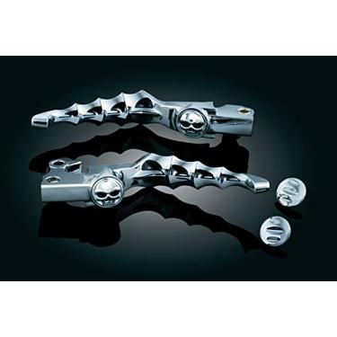 Imagem de Kuryakyn Acessório de guidão para motocicleta 1060: Alavancas de gatilho de embreagem e freio zumbi para motocicletas Harley-Davidson Sportster 2004-13, cromadas, 1 par