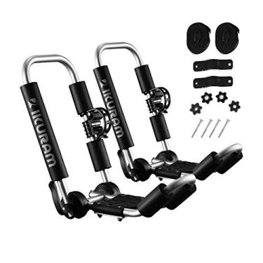 Imagem de IKURAM R Suporte de Teto Universal Dobrável para Canoagem, SUP, Caiaque, Prancha de Surfe e Esqui - Compatível com Carro, Caminhão e SUV