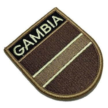 Imagem de BP0196EV04 Bandeira Gâmbia Patch Bordado Fecho Contato