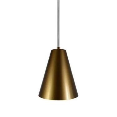 Imagem de Luminária De Teto Pendente De Aluminio Cone Dourado - Tangerina Mca
