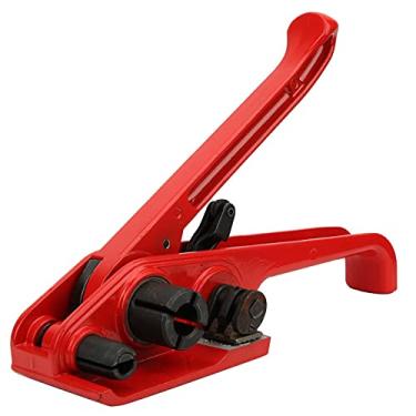 Imagem de Tensor de cintas de poliéster, tensor resistente, tensor manual de cintas de fita, ferramenta de encadernação para 16~19 mm PET PP fita, vermelho