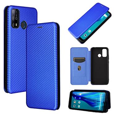 Imagem de HONGYAN Capa de telefone Para oukitel c23 pro textura de fibra de carbono horizontal flip tpu + pc + pu PU Case com slot de cartão Capa protetora