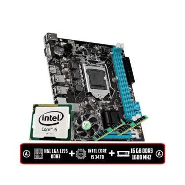 Imagem de Kit Intel Core I5 3470 + Mémoria 16 GB DDR3 + Cooler + Placa H61 PROMOÇAO-LIDER 034