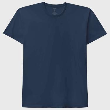 Imagem de Camiseta Masculina Lisa Básica Adulto Malwee Azul Marinho