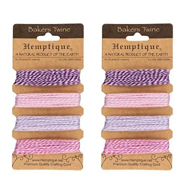 Imagem de barbante de confeitaria 100% algodão (2 unidades) – 10 m x 2 camadas – sorvete de framboesa