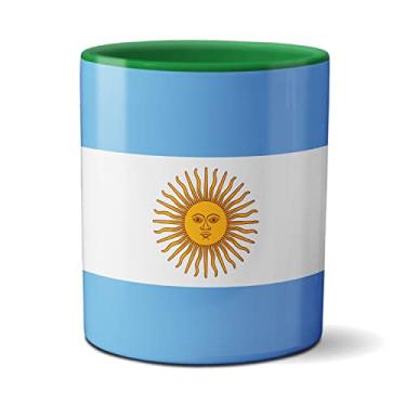 Imagem de Caneca Bandeira Argentina Copa do Mundo Futebol Países (Verde)