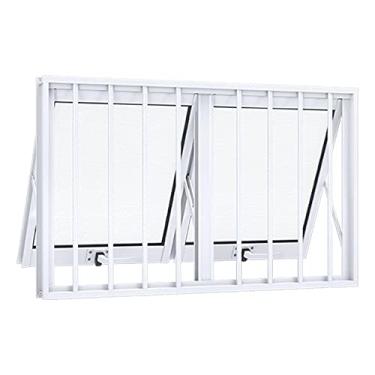 Imagem de Janela de Alumínio Maxim-Ar Duplo Horizontal 60 x 118 x 5,5 cm com Grade Lucasa
