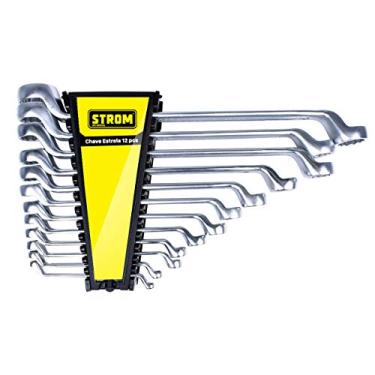 Imagem de Jogo de Chaves Estrelas em Cromo Vanádio com 12 peças - H203790 - Strom