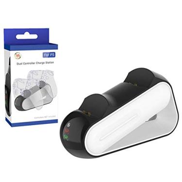Imagem de JINQII Estação de Recarga para PS5, Carregador Duplo Rápido com Indicadores LED para o Controlador sem fio PS5