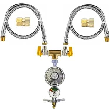 Imagem de Aliança Kit Duplo Mangueiras 1,20mt Instalação Gás Glp Cooktop Forno
