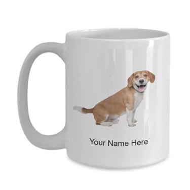 Imagem de Caneca personalizada para cães beagle Caneca de café para amantes de beagle Ideia, crianças, meninos e meninas, Amor - Caneca de café de 425 g