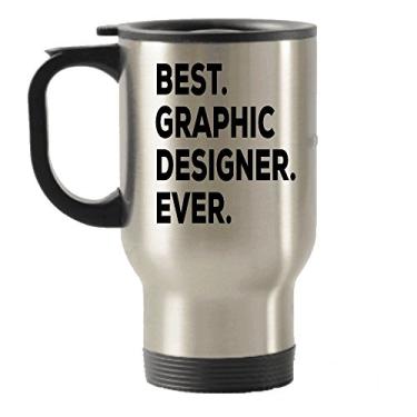 Imagem de Presentes de designer gráfico – Caneca de designer gráfico – Copos de viagem isolados para designers gráficos – Chá quente chocolate cacau – Ideias de presente para designers