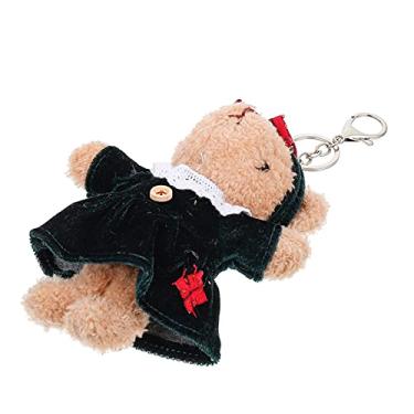 Imagem de Luxshiny 1 Unidade Pingente De Mochila De Urso Porta-chaves Chaveiros Ornamento De Suspensão De Urso De Desenho Animado Pelúcia Curta Super Macia Amantes Decorações Brinquedo De Pelúcia