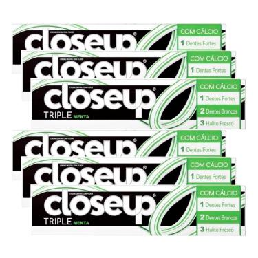 Imagem de Kit Creme Dental Close Up Triple Menta 70g - 6 Unidades