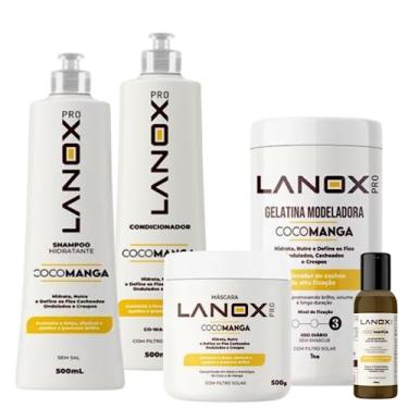 Imagem de Kit Shampoo + Cond + Gelatina +Óleo +Máscara Cocomanga Lanox