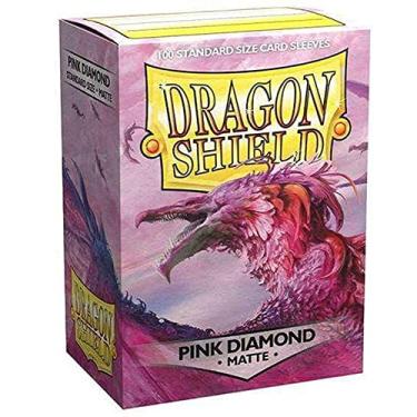 Imagem de Dragon Shield Standard Size Sleeves – Matte Pink Diamond 100CT - Card Sleeves are Smooth & Tough - Compatible with Pokemon, Yugioh, & Magic The Gathering Card Sleeves – MTG, TCG, OCG