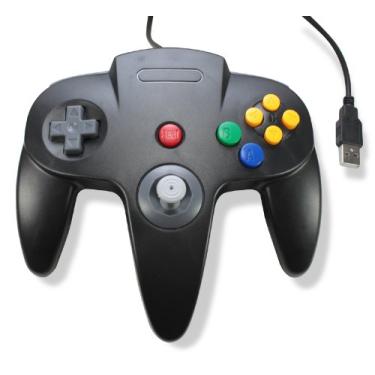 Imagem de Classic Retro N64 Bit USB Wired Controller for PC and MAC - Black