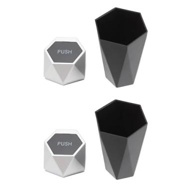 Imagem de Lixeira de Carro, Lata de Lixo de Carro, Ecológica, 2 Peças Decorativas para Caminhões (Prata)