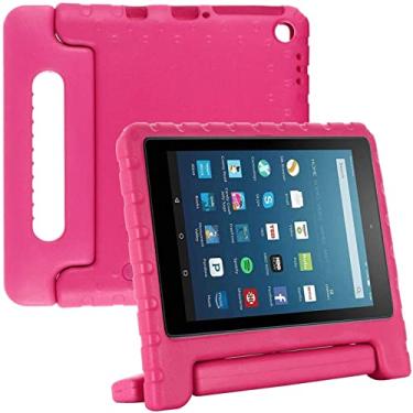 Imagem de Capa Infantil Maleta Compatível Para Amazon Tablet Fire HD8/HD8 PLUS (2020) KFONWI K72II4 10ª / (2022) KFRAWI 12ª ; KFRAPWI 12ª ROSA. EVA, Emborrachada, Leve