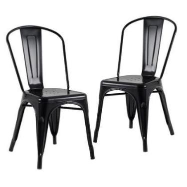 Imagem de Conjunto 2 Cadeiras Tolix Iron - Design - Preta - Universal Mix