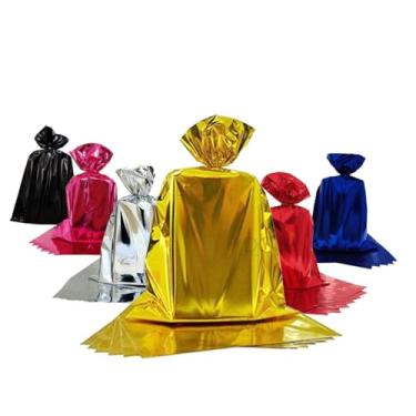 Imagem de Saco de presente metalizado 30x44 com 100 unidades (Dourado)