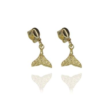 Imagem de Brinco Cauda De Sereia Folheado A Ouro 18k