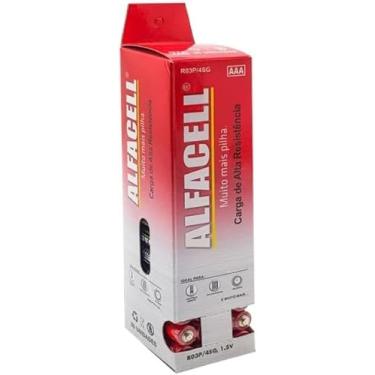 Imagem de Pilha Palito Comum AAA Caixa Tubo Com 60 Unidades 3A 1.5V Alfacell