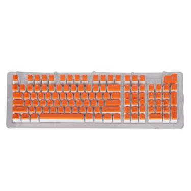 Imagem de 110 teclas de teclado, teclas FOS Step para a maioria dos teclados mecânicos (laranja-vermelho branco)