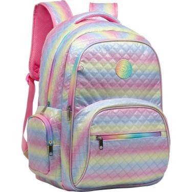 Imagem de Mochila Juvenil Bolsa de Costa Rosa Glitter Yepp
