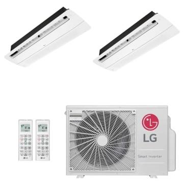 Imagem de Ar-Condicionado Multi Split Inverter LG 18.000 (2x Evap Cassete 1 Via 12.000) Quente/Frio 220V