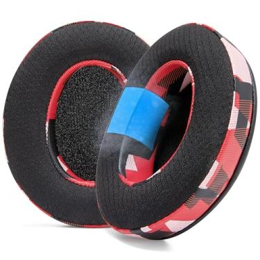 Imagem de Almofadas de gel de resfriamento WC Freeze - compatíveis com Cloud Hyperx, Steelseries Arctis, ATH M50X, Turtle Beach Stealth e muito mais | Prism vermelho