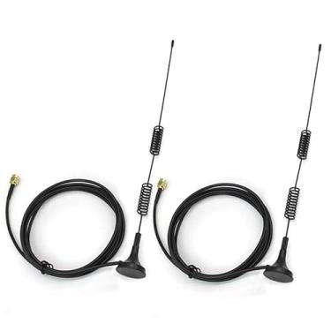 Imagem de Antena macho MIMO RP-SMA de banda dupla WiFi 2,4 GHz 5,8 GHz 5,8 GHz 10dBi com base magnética para roteador WiFi, placa de rede sem fio, adaptador USB, câmera IP de segurança, roteador industrial, modem de gateway IoT