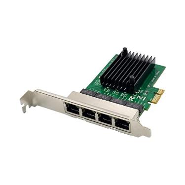 Imagem de X-MEDIA XM-NA3840 PCI-E 4 portas Quad 10/100/1000Mbps Gigabit Ethernet PCI Express (PCIe x1) Placa de rede/adaptador de rede, chipset Realtek RTL8111F, compatível com Windows 11 e Linux