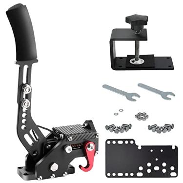 Imagem de Endxedo PC Racing Game USB Handbrake 16Bit Simulate Linear Handbrake for Racing Games, Compatible with Logitech G27 G29 G920 G923 T500 T300 with Fixing Clip and Plate Black