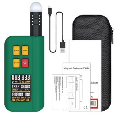 Imagem de SZITW GX1 Temperatura ambiente Umidade Luz Ruído Altitude Tester Medidor de iluminação doméstica Barômetro com display digital Testador abrangente 4 em 1 com funções de teste ponderadas em decibéis