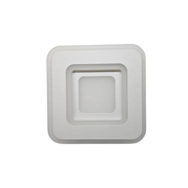 Imagem de Luminária de Led para Teto Plafon Moderno Elegante e Minimalista Branco ou Preto 3000K-6000K 60W-30W/30cm-20cm (Branco, Quadrado 20cm)