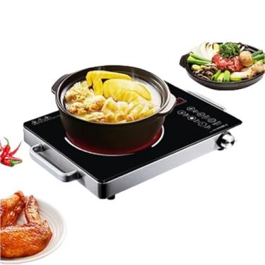 Imagem de Fogão elétrico portátil Hot Plate para cozinhar queimador único, aço inoxidável fácil de limpar, adequado para todos os fogões