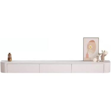 Imagem de Armário de tv suspenso montado na parede, casa, sala de estar, quarto, pendurado na parede, roteador, armário de armazenamento, branco, 160cm