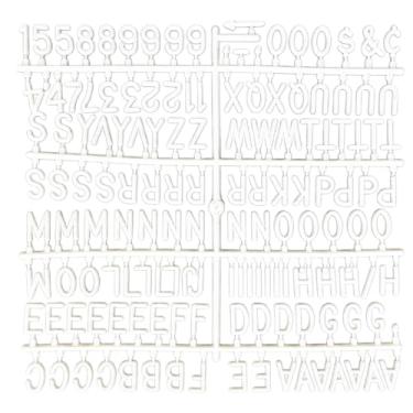 Imagem de Letras de quadro de letras apenas para quadros de letras Flet, quadro de letras de plástico, quadro de mensagens, quadro de palavras com letras, números e símbolos, letras de feltro para quadros de