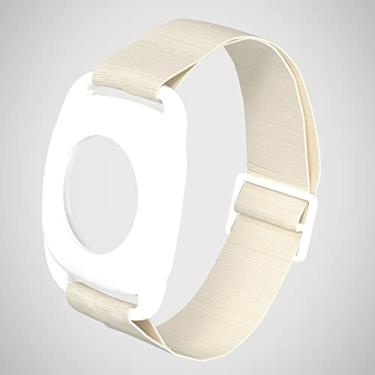 Imagem de Braçadeira com capa de sensor para Freestyle Libre, capa protetora compatível com Freestyle Libre 1 e 2, braçadeira elástica sem silicone para diabéticos (XXL-Bege)