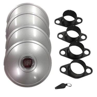 Imagem de Jogo de Calotas de Centro Miollo para Fiat Fiorino Aro 13 1990/2013 Es