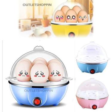 Imagem de Cozedor Multi Funções Elétrico à Vapor Ovo Cozido Frito Omelete Mini P