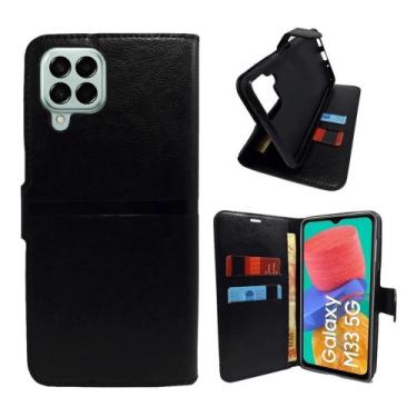 Imagem de Capa Capinha Carteira Para Samsung Galaxy M33 (5G) - (Preta) - R&M ACE