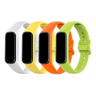 Imagem de 4 Pulseiras De Silicone Para Fit2 R220 Fit 2 R220 - Branco / Amarelo /